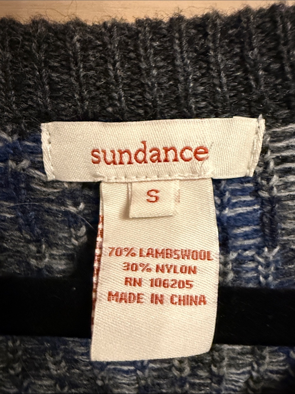 Sundance Blue and Gray Short-Sleeve Lambswool Knit Midi Dress - Picture 2 of 6